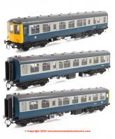 1457 Heljan Class 104 3 Car DMU Set number BX487 in BR Blue and Grey livery